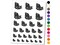 Roses Corner Frame Border Temporary Tattoo Water Resistant Fake Body Art Set Collection